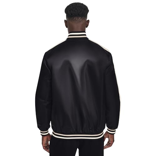 Starter mens Satin Varsity Midweight With Quilted Lining Long Sleeve Jacket4