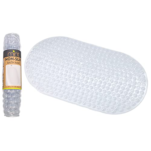 Clear Bathroom Tub & Bath Mat Premium Vinyl Dotted Bubble Cushion Spa Quality Anti-Slip 15 Inch X 27 Inch thumb #4