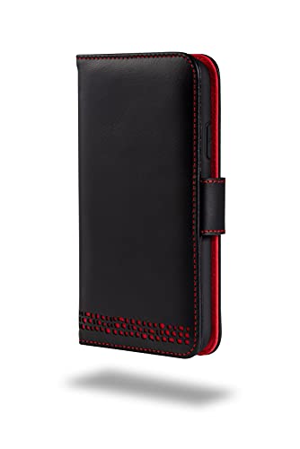 Étui en cuir iPhone 16 Ed Hicks avec support de visualisation rabat