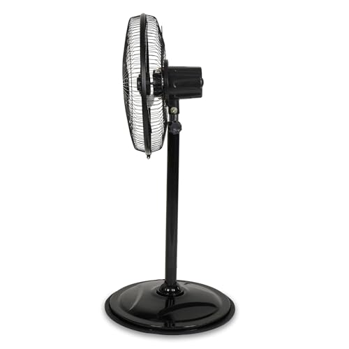 Image of SHATAK 400 MM (16 inch) BULLET TOOFAN HI-SPEED FARATA PEDESTAL FAN (BLACK)