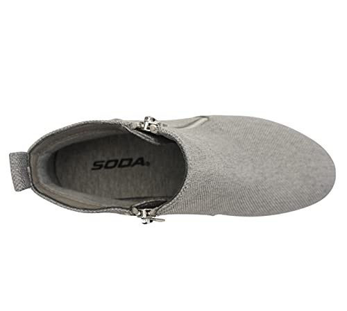 Image of Soda Taylor Hidden Wedge Sole Booties Ankle Heels Sneaker Shoes Side Zipper