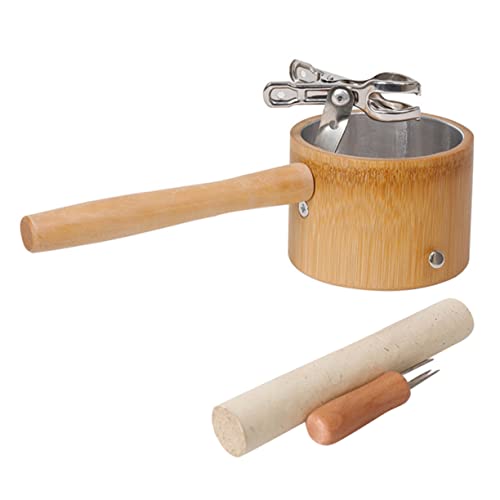 FOYTOKI Wooden Moxa Device Holder Massage Tool for Dysmenorrhea Relief Portable Burner for Moxibustion Handheld Moxibustion Tool