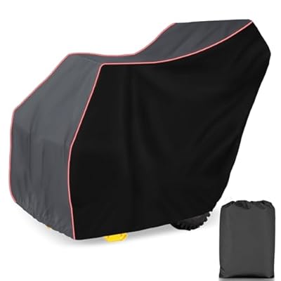 XYZCTEM Premium Snow Blower Cover Waterproof Outdoor 300D Oxford Fabric, Universal Fit Snow Thrower Cover, Covers for Snow Blower Against Water, UV, Wind, Outdoor Protection (Black&Grey)
