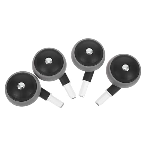 Yardwe Ruedas Silenciosas Desmontables para Andador y Carrito, 4 Piezas Negras Resistentes al Desgaste, Ruedas Giratorias Aplicables para Cochecitos y Carretillas de Mano, Repuestos