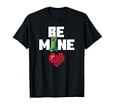Minecraft Valentine's Day Creeper Be Mine Heart T-Shirt