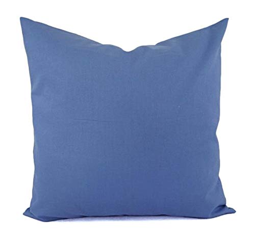 Image of Travel Pillowcase 12x16 500 Thread Count Egyptian Cotton Set of 2 Toddler Pillowcase Zipper Closer 100% Egyptian Cotton (Toddler Travel 12x16 Zipper, Medium Blue Solid)