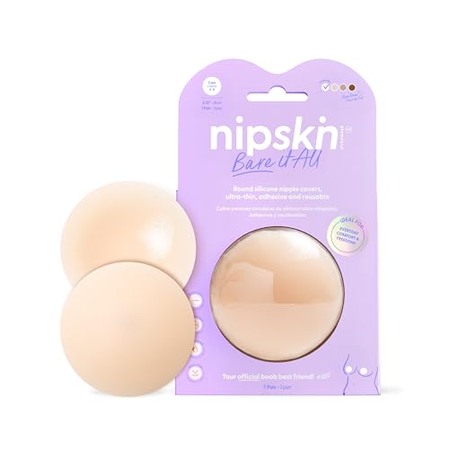 Image of NIPSKIN Nipple Covers for Women - Reusable Breast Petals - Medium & Plus Size - Bare It All Collection