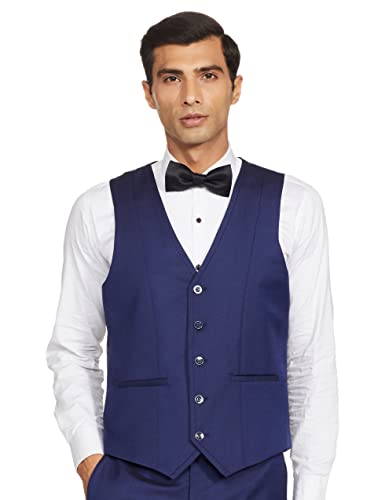 Image of Raymond Wool Blend Men's Full Sleeve Contemporary FIT Dark Blue Formal Suit