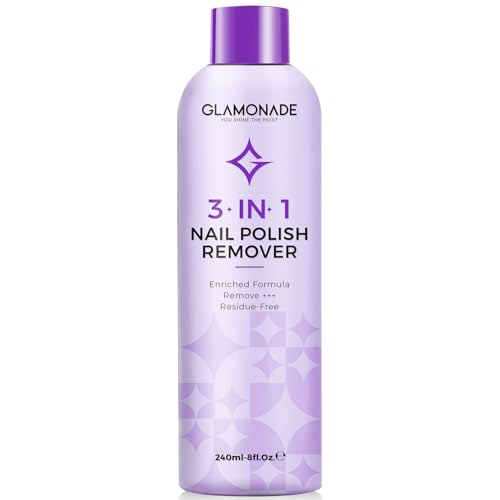 Glamonade Acetone Nail Polish Remover: Gel Nail Polish Remover - Professional Soak off Nail Glue...