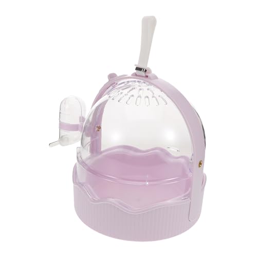 BCOATH Small Animal Carrier Cage with Water Bottle Portable Hamster Travel Carrier Carry Case for Small Pets Gerbils Dwarf Hamster