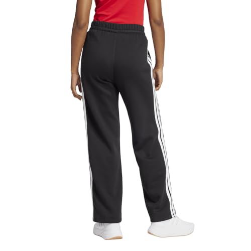 adidas Womens Essentials 3-Stripes Open-Hem Fleece Joggers Casual - Black - Size L - image 3