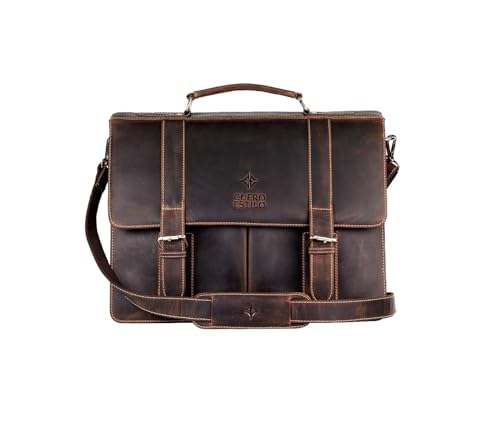 Leather Laptop Bag – Handcrafted Floater Leather, Compact & Stylish for Office & Travel
