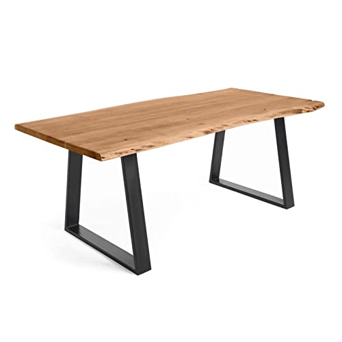 Kave Home - Mesa de Comedor Alaia Rectangular 160 x 90 cm de Madera Maciza de Acacia y Patas de...