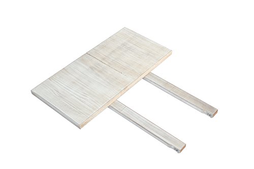 2er Set Ansteckplatten 40x80cm Rio Bonito Farbton Shabby Madeira Pinie Massivholz Vintage Used- Look Landhaus Weiss für Tische 120x80 und 140x80cm Cover