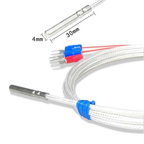 Sensor PT100 2M con sonda de acero de 4mm para control de temperatura industrial 2