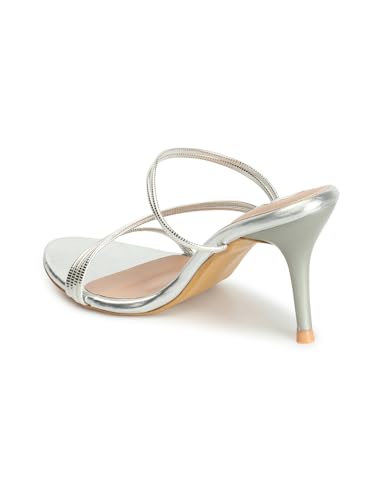 Image of ELLE Women Round toe Stiletto Heel Slip-On Sandal