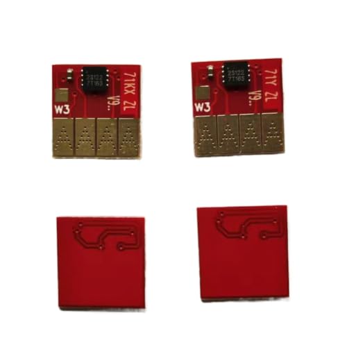 Chips permanentes 711 de 4 colores para plotter Designjet T120 y T520 3