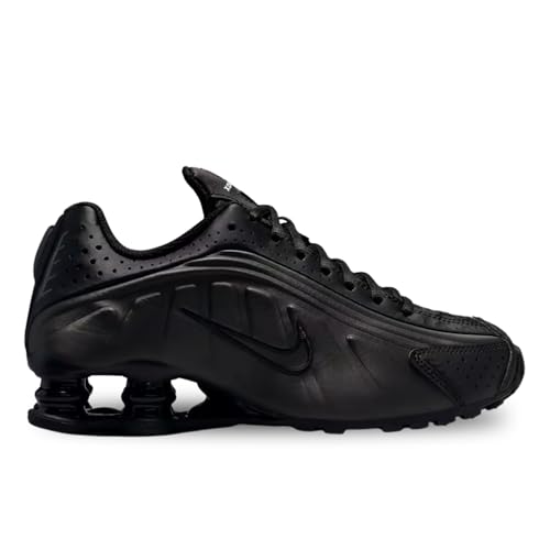 Nike Shox R4 CW2626-003 Chaussures pour enfant Noir/cramoisi brillant/noir, Noir/rouge cramoisi brillant, 38 EU