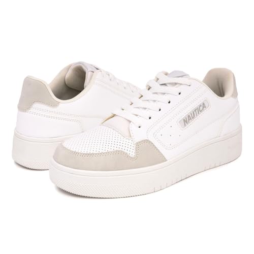 Image of Nautica Platform Sneakers for Womens Fashion Trendy Shoes White Casual Sneaker Thick Sole Everyday Walking Shoes