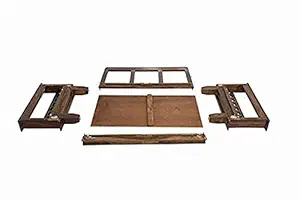 Sahil Wood Works Wooden Solid Sheesham Wood Sofa 1 Seater for Living Room | Termite Free | Wooden Sofa Furniture Sofa 1 Seater Living Room Home | Sofa (1 Seater Sofa, Teak) (Brown)