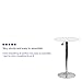 Flash Furniture Pearl 23.75'' Round Wood Dining Table with Chrome Base, Narrow Round Wood Cocktail Table, Adjusts 26.25'' - 35.75