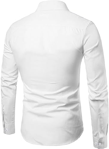 Image of MILDIN Men's Pure Cotton Striped Printed Shirt with Spread Collared Neck Full Sleeve Curved Hemline Button Closure and Regular Fit | Shirt for Man