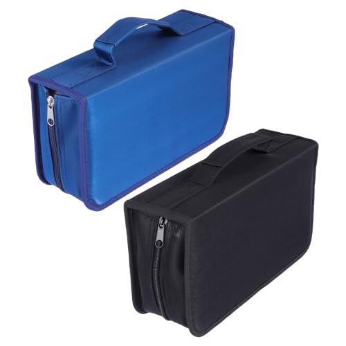 Boîtier de rangement pour DVD Magiclulu | Tissu mercerisé 2 pièces 128 disques