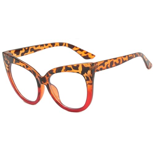 Image of Cat Eye Reading Glasses for Women,Retro Red Frame 2pack Computer Readers, Oversized Blue light Blocking Eyeglasses,