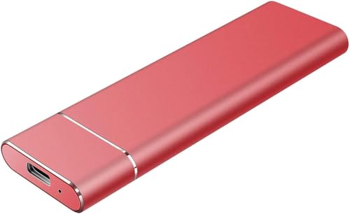 External Hard Drive Type C USB 2.0 Portable 1TB 2TB Hard Drive External HDD Compatible for Mac Laptop and PC(2TB RED-LN2)