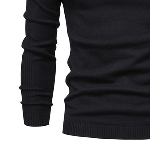 JEKE-DG Men's Turtleneck Casual Knitted Pullover Sweater Slim Fit Solid Fashion Sweater Long Sleeve Basic Warm Sweaters2