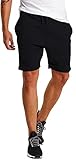 Björn Swensen Shorts Herren Kurze Hose Baumwolle Sommer Sport Jogginghose Männer Sporthose Kurze Freizeithose Trainingshose Fitnesshose Laufshorts Bermuda Slim Fit Fit BS3003 Schwarz Medium