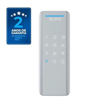 Fechadura Digital de Sobrepor, Abertura por senha ou tag, Pop, Prata, DS1100V, Elsys