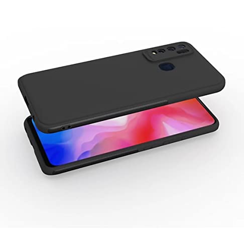 Image of Mobile Back Cover Case for Vivo Y50 (Silicone Case|CameraProtection|Black SC1510)