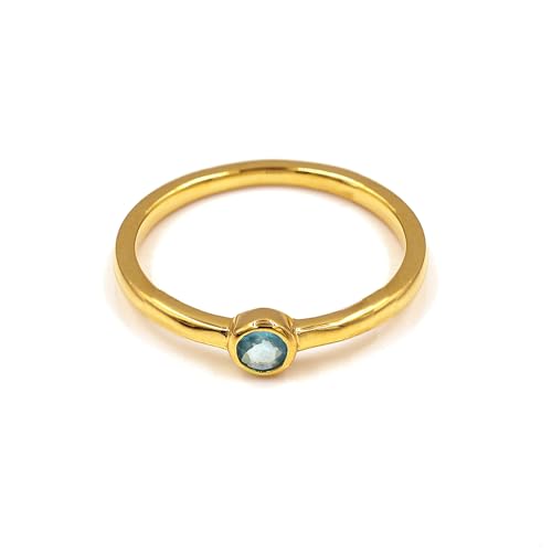 Bague promesse en argent et apatite bleue le cadeau idéal pour femme