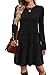 OFEEFAN Sweater Dress Early Fall Fashion Long Sleeve Dress Fall Dresses for Women 2025 Winter Dresses 2025 School Outfits for Teachers Black M