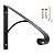 SCIEO Black Single Step Handrails, Wall Mounted Metal Wrought Iron Short Hand Rail Railing, Fits 1 or 2 Steps Stairs Ideal for Garage, Patio or Front Door Porch Steps Application