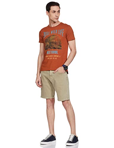 Image of Max Men's Printed Crew Neck Casual T-Shirt