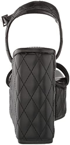 NINE WEST Women's NILA Wedge Sandal, Black, 9.5 | Image 2