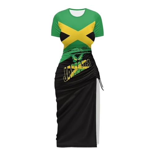 Image of Short Sleeve Dress for Women,Sexy Bodycon Dress,Plus Size Slit Dress,String Design s-4xl