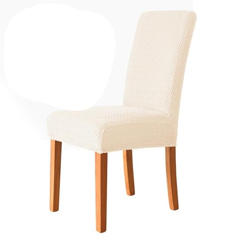 EnxJire Fundas para Sillas De Comedor Funda for Silla de Comedor Jacquard, Funda elástica de Licra for Cocina, Hotel, Banquete, Sala de Estar(Color-01)