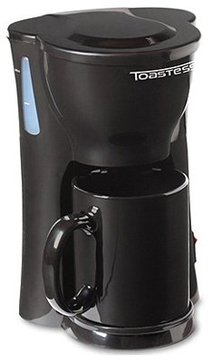 Toastess TFC-326 Space Saving 1-Cup Coffee Maker, Black