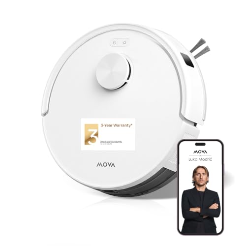 Image of Mova E20s Pro Robot Vacuum and Mop with 13000Pa Powerful Suction, 2-in-1 Vacuum & Mop, 150-Min Runtime, App & Voice Control, Washable HEPA Filter, Type-C Fast Charging, White