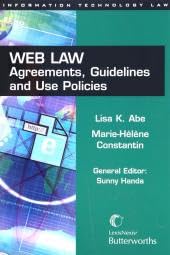 Unknown Binding Web Law - Agreement Guidelines and Use Policies Book