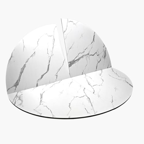 Table Ronde Pliable Extensible de 120 à 200 cm avec Piètement à Quatre Points