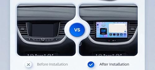 Radio Coche 2 DIN con Carplay Inalámbrico para Opel Grandland X, Cámara Trasera HD 2