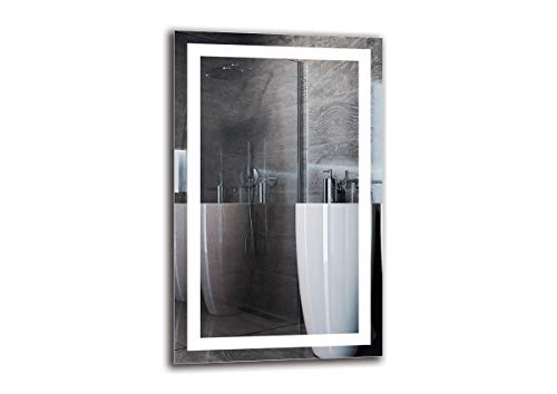 Espejo LED Premium - Dimensiones del Espejo 50x80 cm - Espejo de baño con iluminación LED - Espejo de Pared - Espejo de luz - Espejo con iluminación - ARTTOR M1ZP-47-50x80 - Blanco frío 6500K