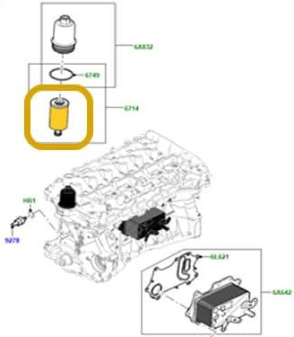 Miniatura 3 de FILTRO DE ACEITE ORIGINAL 3.0L COMPATIBLE CON LAND ROVER RANGE ROVER 19-22 VELAR DEFENDER RANGER ROVER SPORT 19-23 LR133455