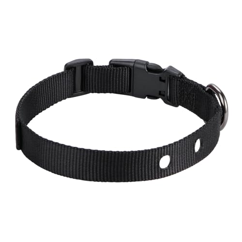 3/4 Inch Dog Shock Collar Replacement Strap with 2 Holes - Compatible with Most Brands of Ecollar Dog Fences and Training Collars, Black
