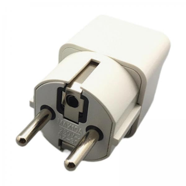 3xEurope Plug Converter AU/UK/US/CN to Europe Compact for Wall Hotel Household White Adapters & Converters-image-45