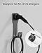 EV Charger Holder Wall Mount Kit, Ev Charging Cable Holder, EV Cable Box Organizer&J-Hook Electric Car Plug Nozzle Holster for SAE J1772 Connector(Indoor/Outdoor Use)